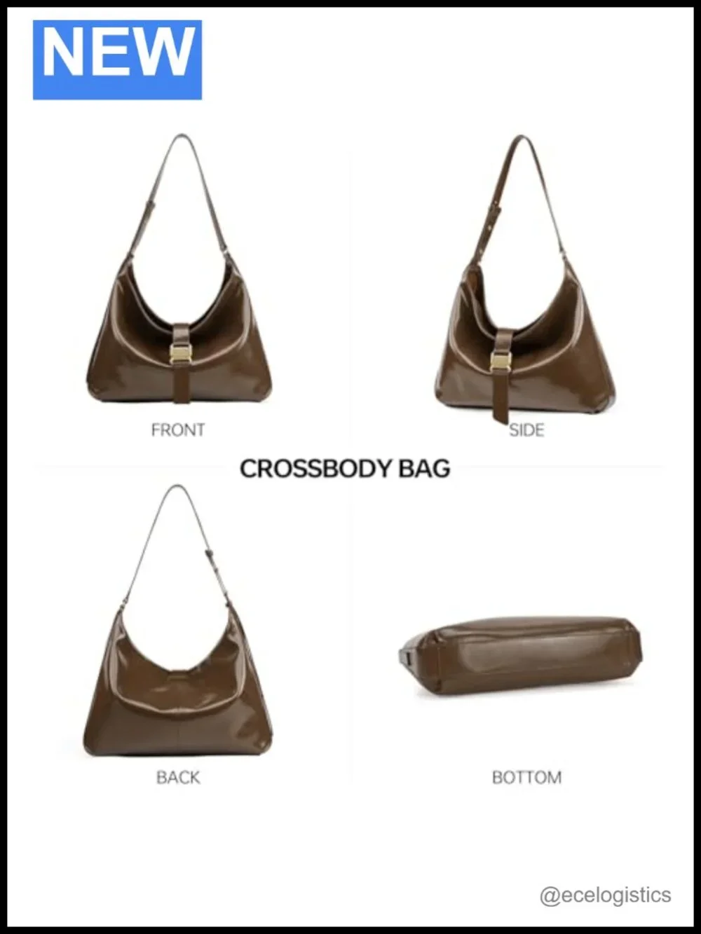 Large Leather Hobo Bag for Women Adjustable Crossbody Shoulder Purse